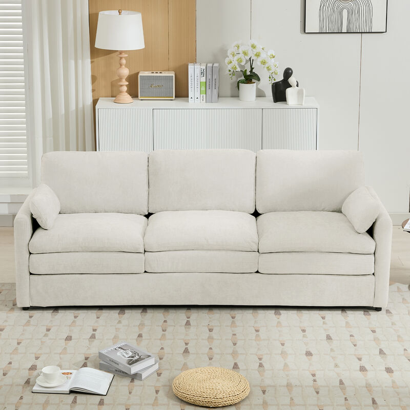 Merax Modern Chenille 3-seater Sofa Couch for Living Room