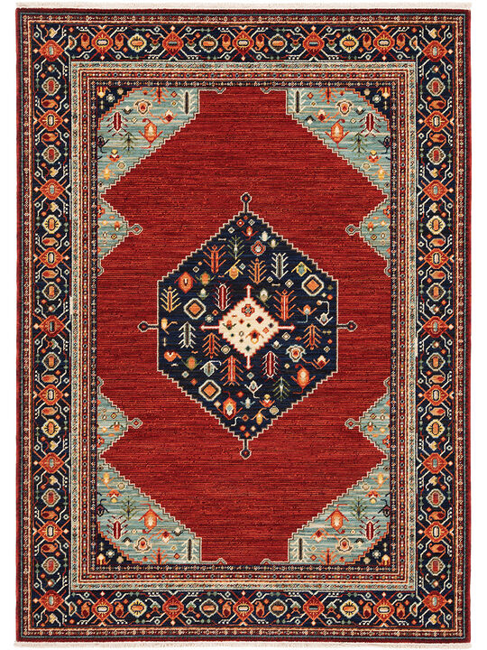Lilihan 3'3" x 5' Red Rug