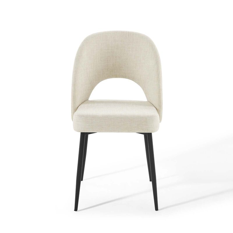 Rouse Dining Side Chair Upholstered Fabric Set of 2-Benzara image number 4