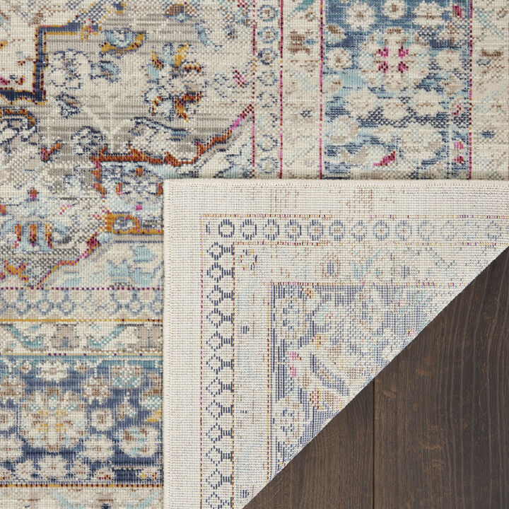 HomeRoots Floral Distressed Area Rug