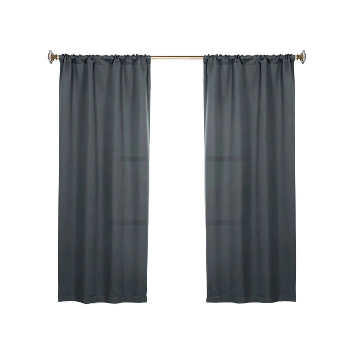 Blackout Curtain Set of 2, Solid Window Drapes for Bedroom and Living Room