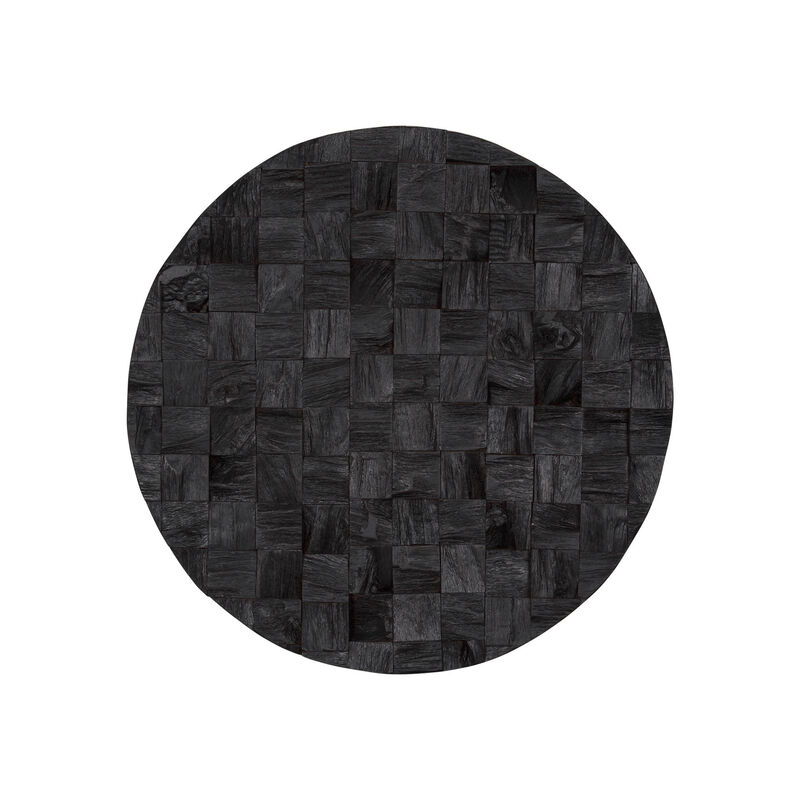 HomeRoots Into the Abyss II 24" X 24" Dark Brown Geometric Wood Circle Hanging Dimensional Sculpture image number 3