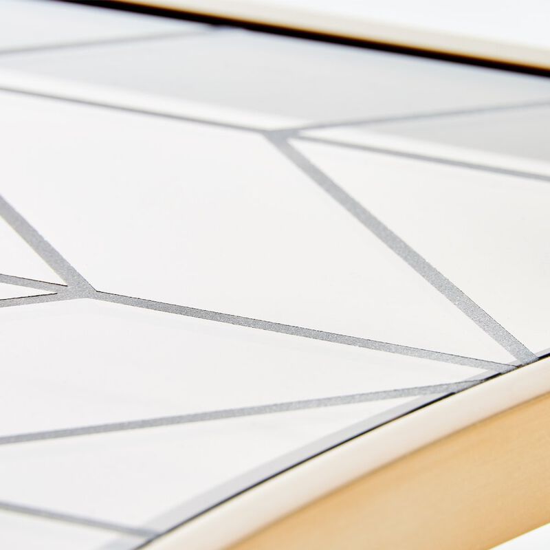 Michael Amini St. Charles Rectangular Cocktail Table - Dove Gray