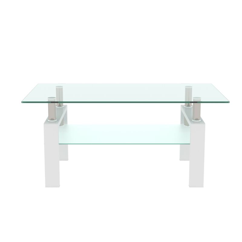 Clear Coffee Table Modern Side & Center Table for Stylish Living Room Decor