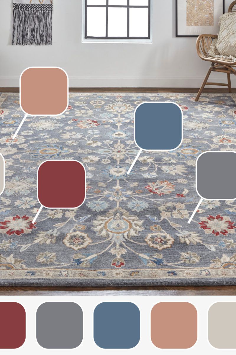 Rylan 8639F Blue 9' x 12' Rug image number 3