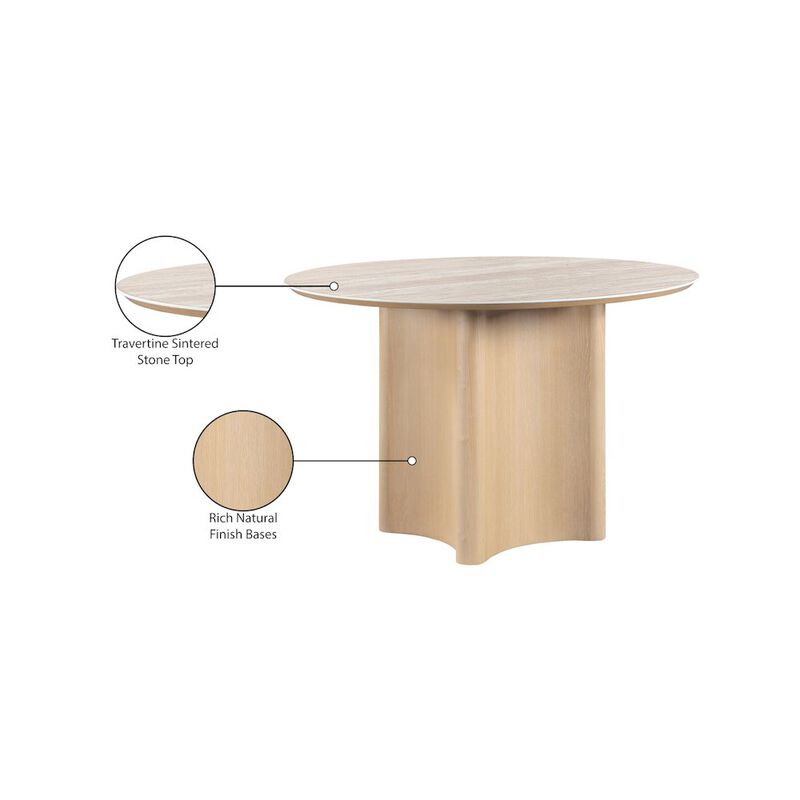 Meridian Furniture Corvina Natural Oak Veneer Dining Table