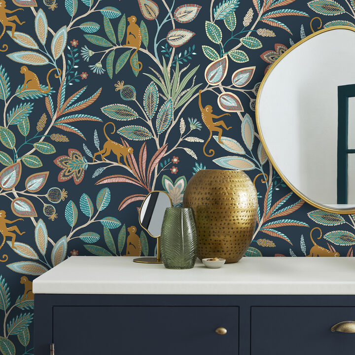 Kenzo Navy Monkey Walk Wallpaper