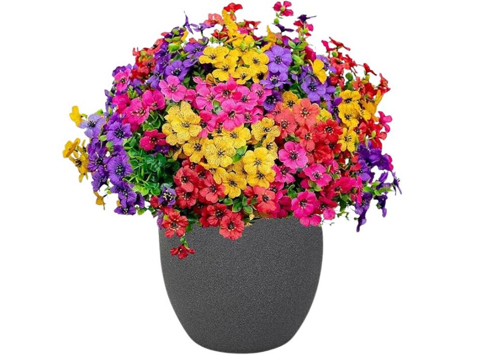 16 Bundle Artificial Outdoor Plants UV Resistant Window Box Decor