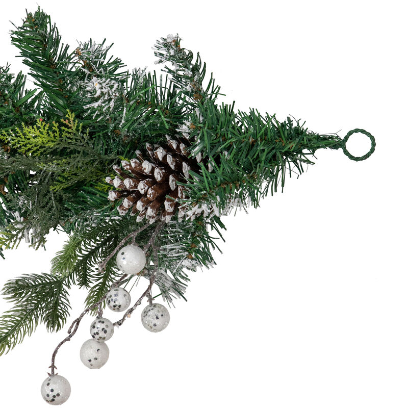 6' Green Pine Frosted Artificial Christmas Garland with Pinecones and Ornaments  Unlit image number 5