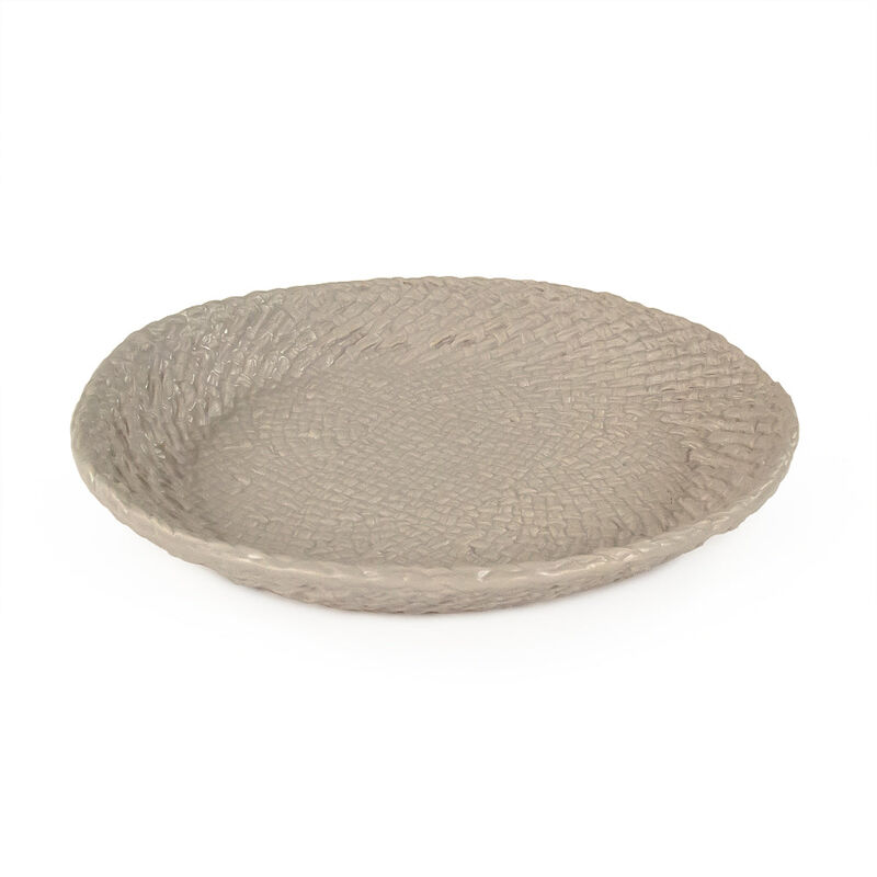 Grey Cross Weave Platter Small image number 0