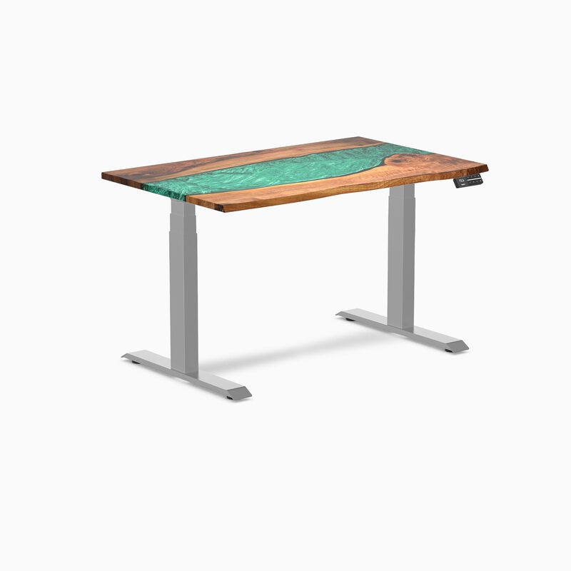 Desky Dual Resin Hardwood Sit Stand Desk image number 8