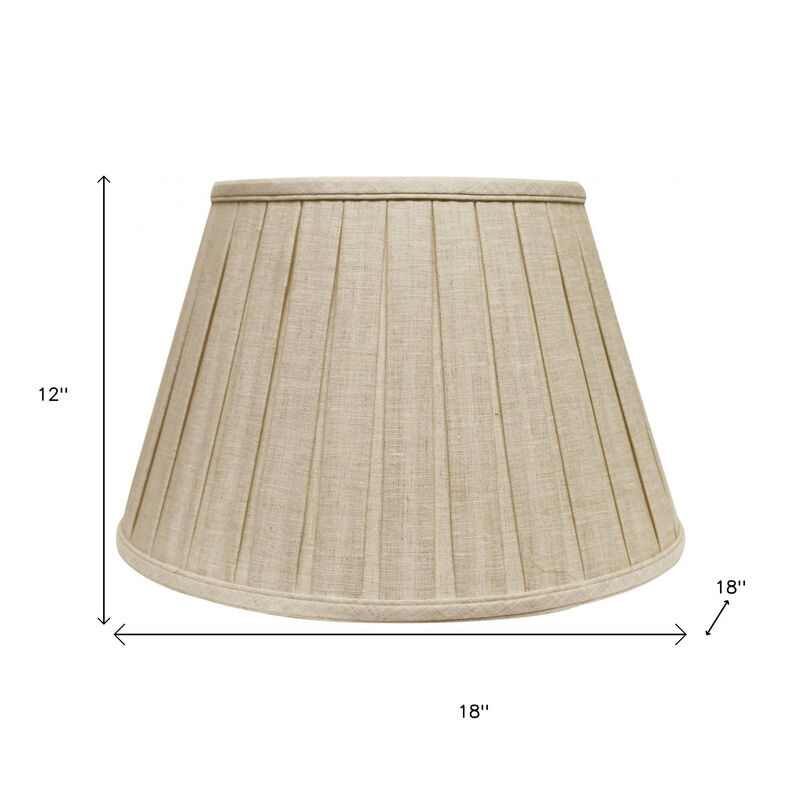 HomeRoots Cream Linen Pleated Empire Lamp Shade image number 2