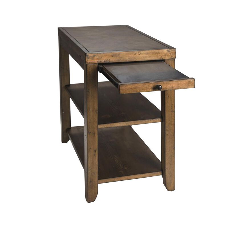 Liberty Furniture Mitchell Chair Side Table in Nutmeg image number 2