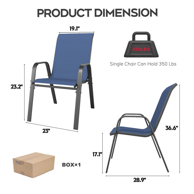 Nudcag 6-Piece Outdoor Dining Chair Set image number 7