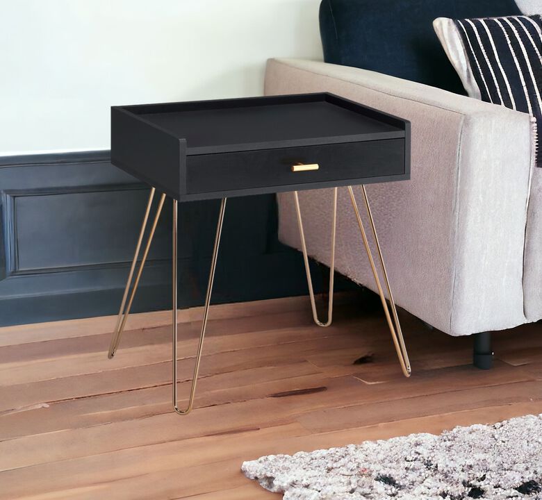 Functional End Table with Drawer for Small Space Storage Solutions