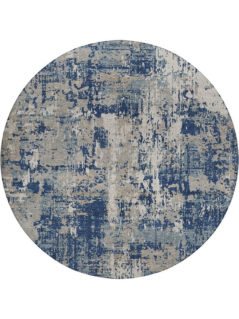 Kochi KC7 Navy 8' Round Rug