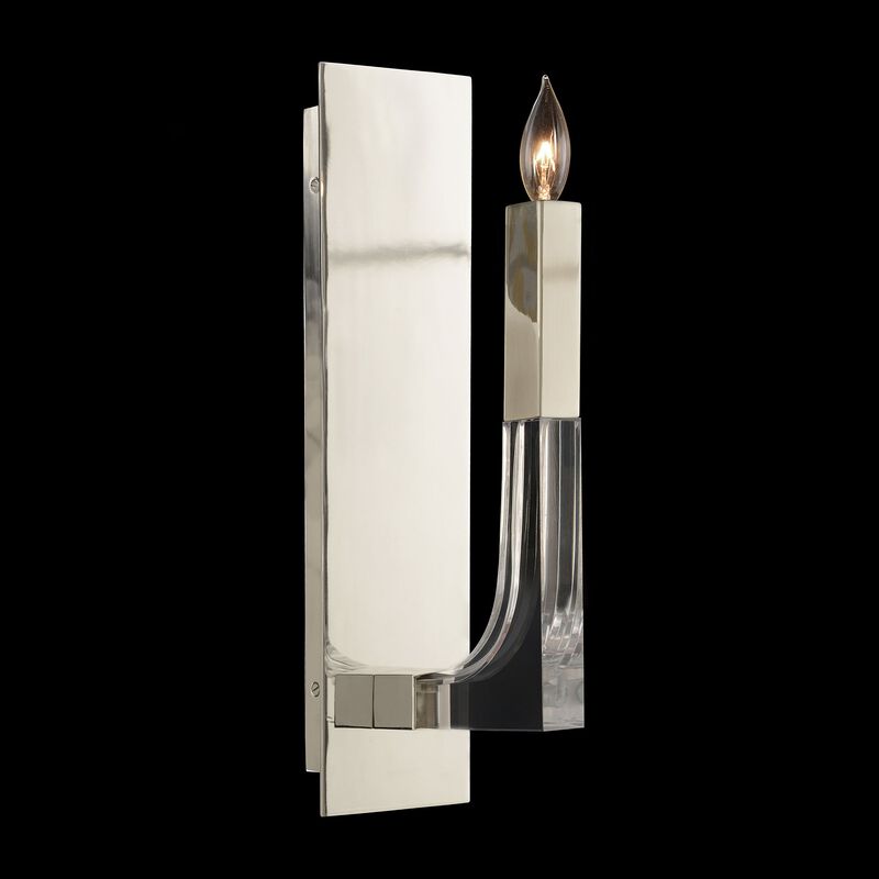 Acrylic And Nickel Single-Light Wall Sconce