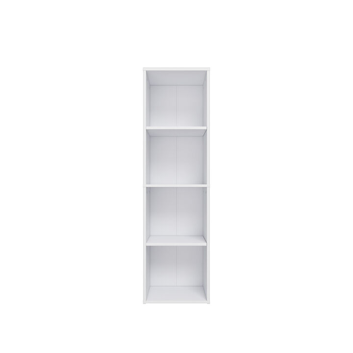 41.93 in. Tall Wood 4-Shelf Etagere Bookcase with Adjustable Shelves