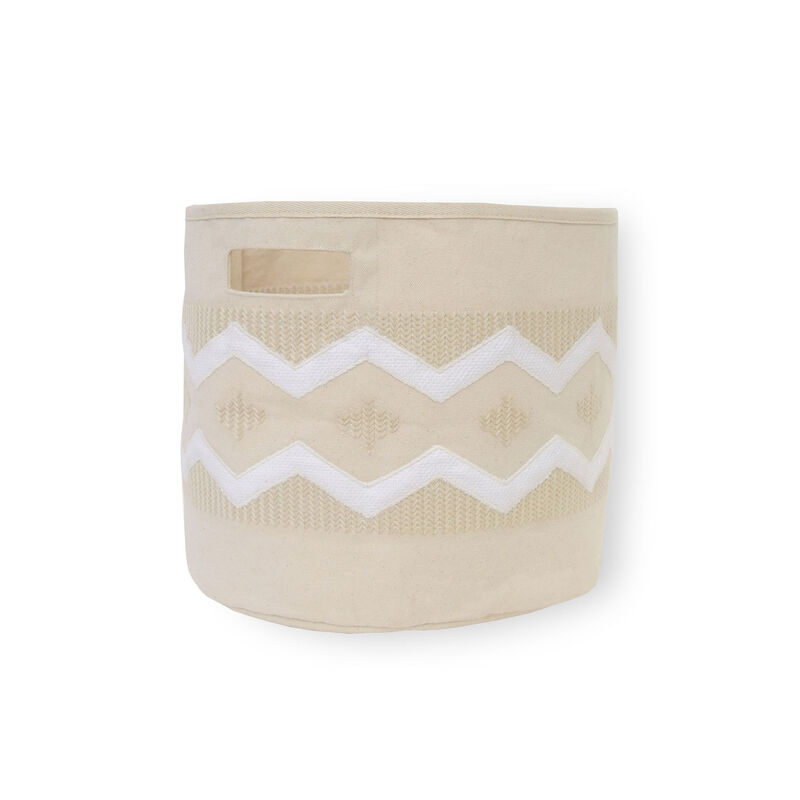 Chevron Neutral Nursery Storage Bin