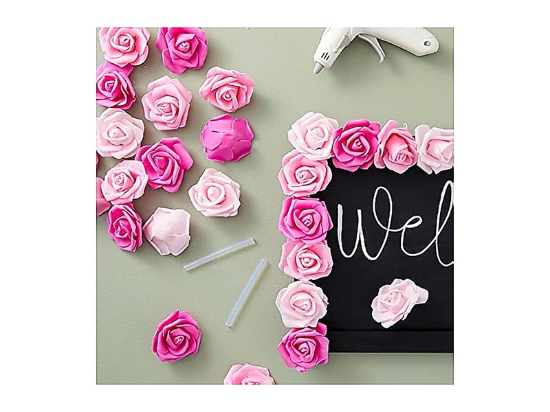 Artificial Flowers Foam Rose Heads 3 X 1 Inch Mixed Pink Shades 100 Pack Roses image number 3