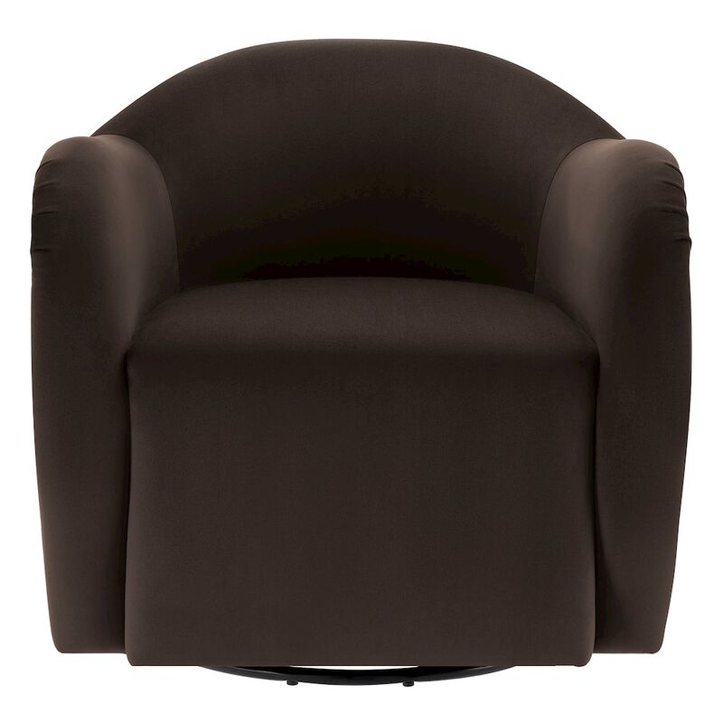 Compose Performance Velvet Swivel Armchair image number 5