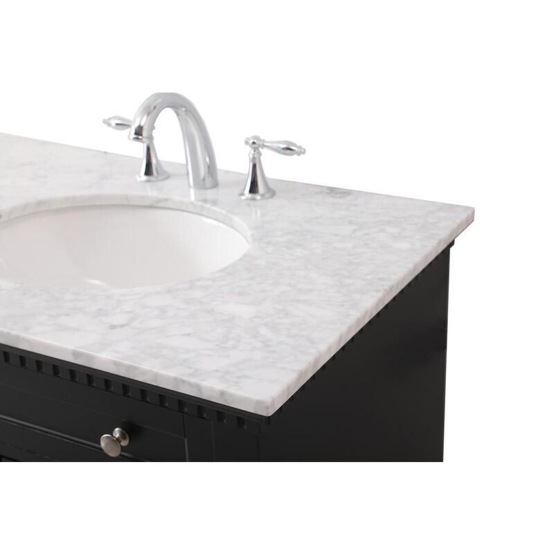 Elegant Kitchen and Bath 72 inch double bathroom vanity set in black