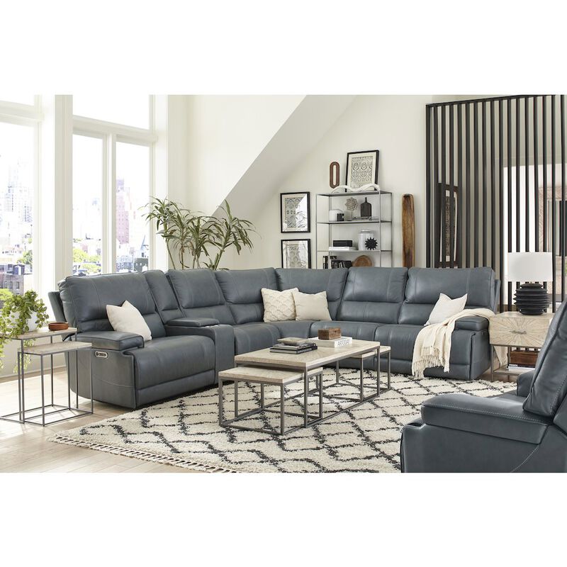 Parker Living 6 Piece Modular Power Reclining Sectional with Power Adjustable Headrests
