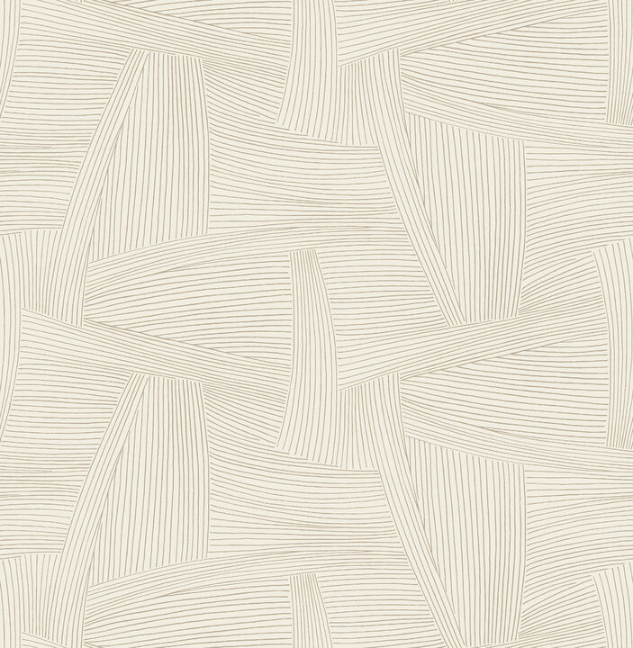 Reid Light Brown Woven Geometric Wallpaper