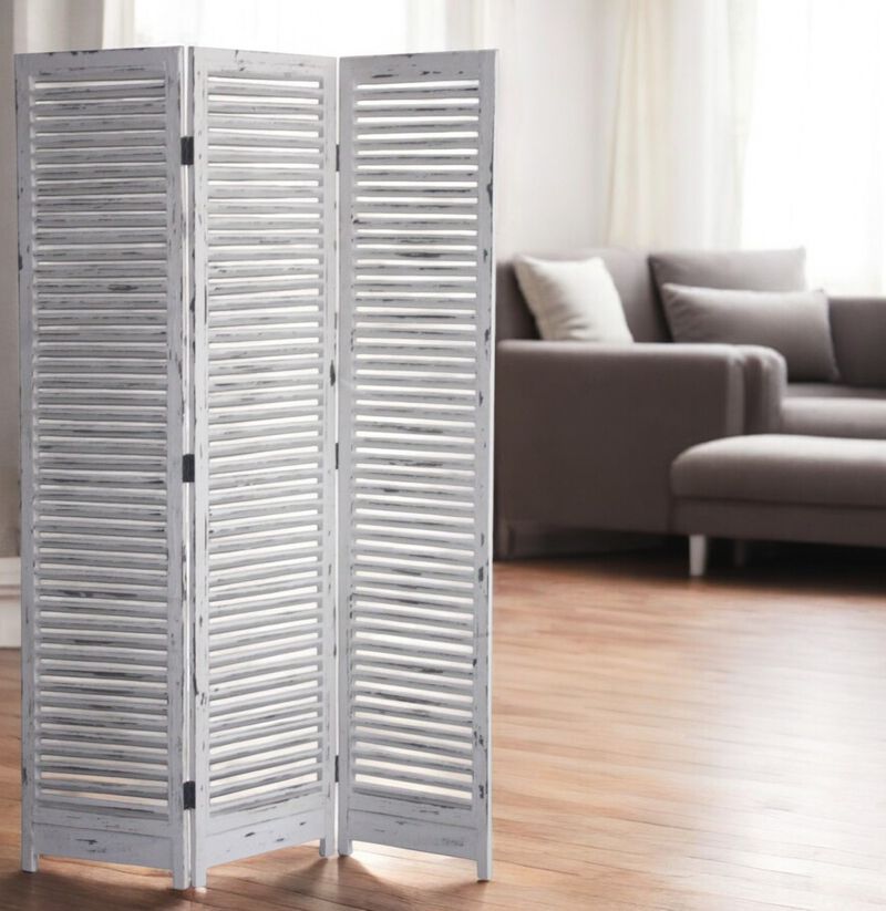 Folding Three-Panel Room Divider for Privacy and Stylish Space Separation