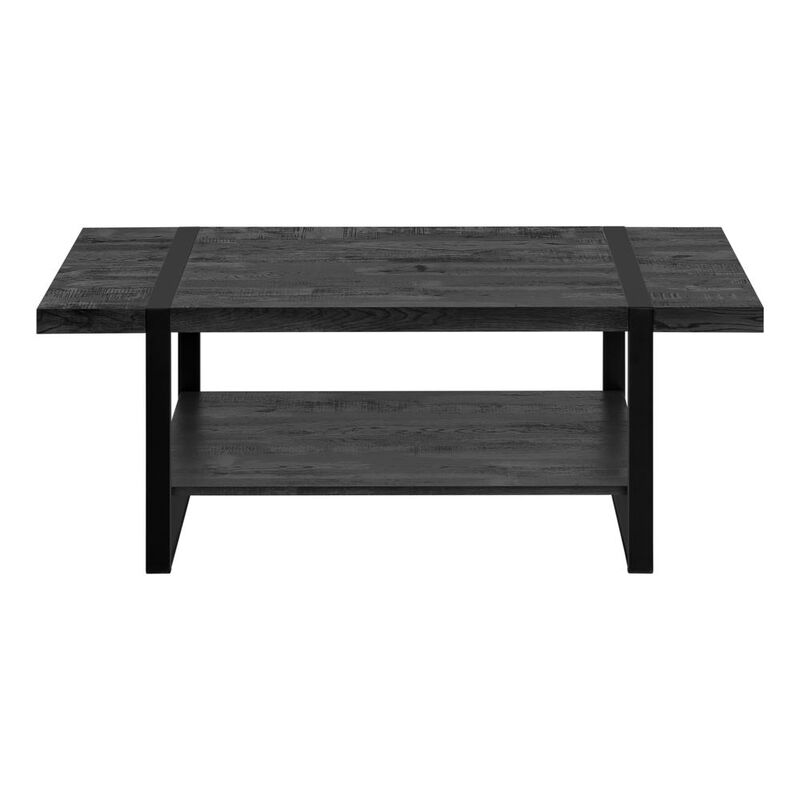 Coffee Table, Accent, Cocktail, Rectangular, Living Room, 48L, Black Laminate