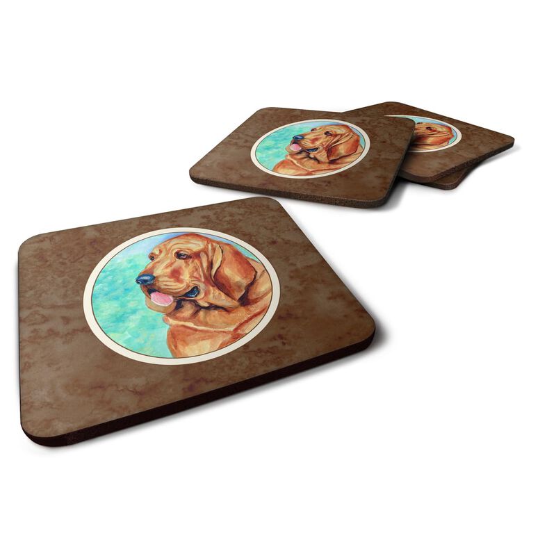 Caroline's Treasures 7224FC Bloodhound Foam Coasters (Set of 4), 3.5, Multicolor image number 0
