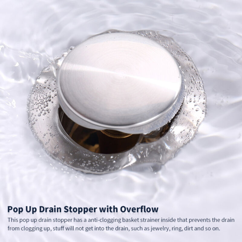 2-Handle Heavy-Duty Bathroom Faucet with Drain & Supply Kits, Modern Deck-Mounted Sink Faucet