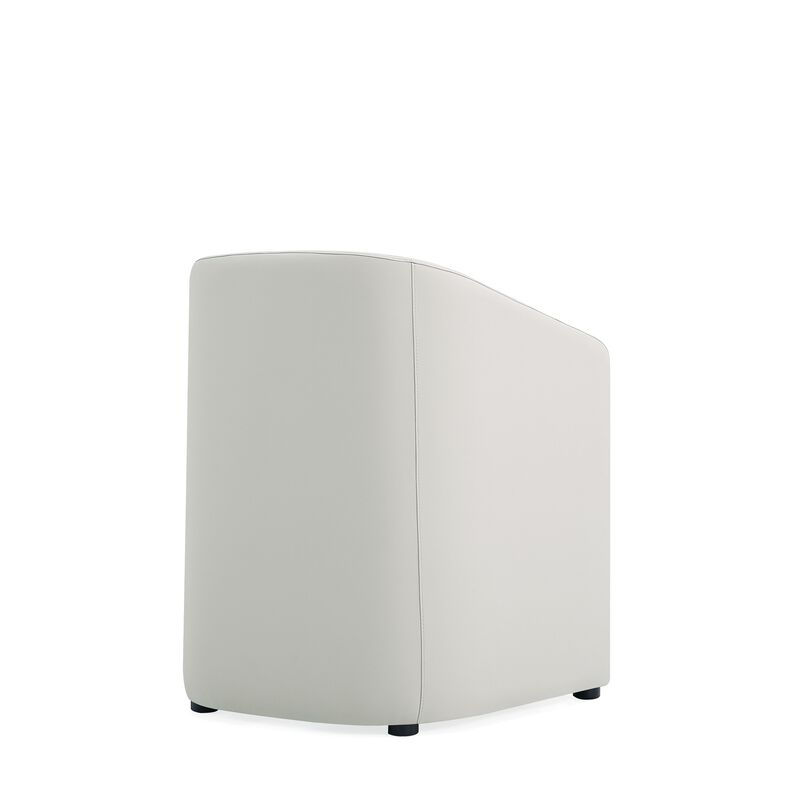 Anna Round Dining Arm Chair in Light Gray