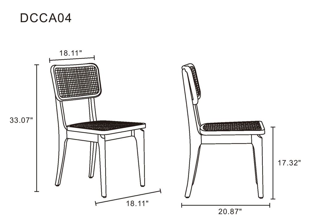 Giverny Brown Dining Chairs (Set of 2)