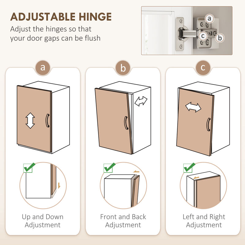 Hivvago Kitchen Storage Hutch with Adjustable Shelves image number 6