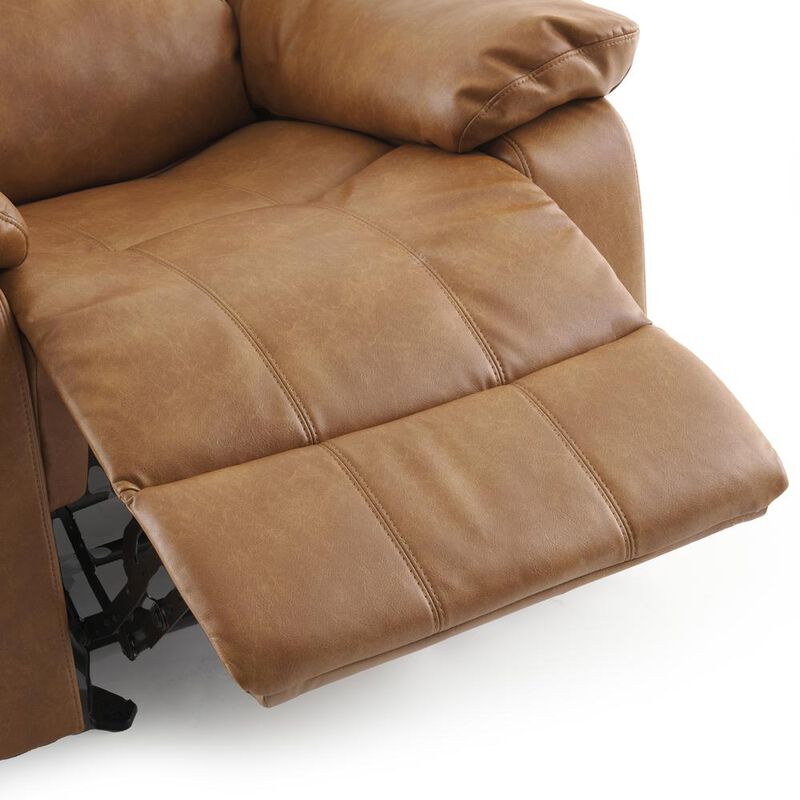 Comfort Pointe Clifton Saddle Leather Gel Glider Rocker Recliner