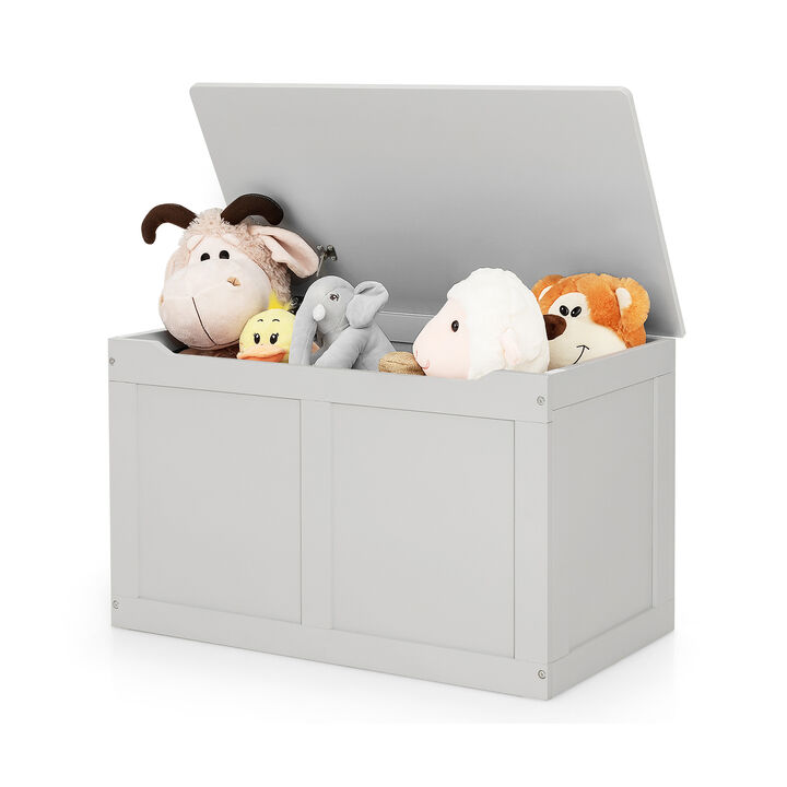 Safety Hinge Wooden Chest Organizer Toy Storage Box