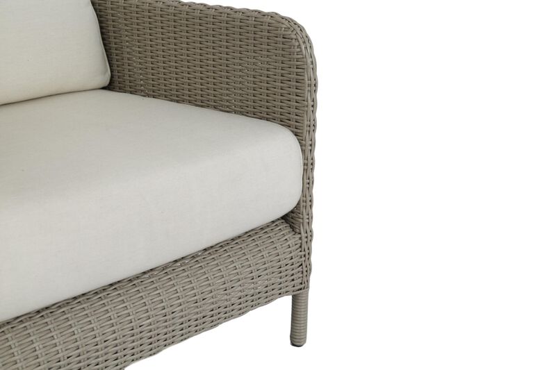 Manhattan Loveseat in Linen Canvas w/ Self Welt