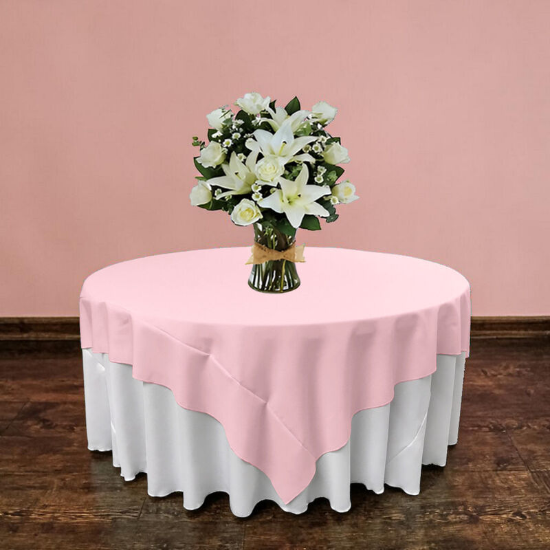 90-Inch Round Table Cover in Polyester Poplin for Home or Event Use image number 1