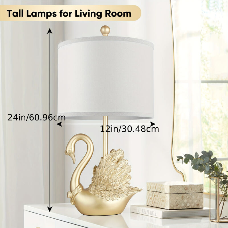 ELEMENT ACE Swan Table Lamp Set with LED Lighting image number 2