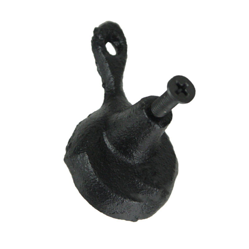 Set of 6 Black Mini Cast Iron Skillet Drawer Pulls - Decorative Kitchen Cabinet Knobs for Rustic Charm - Simple Installation - Each 2.25 Inches in Height image number 7