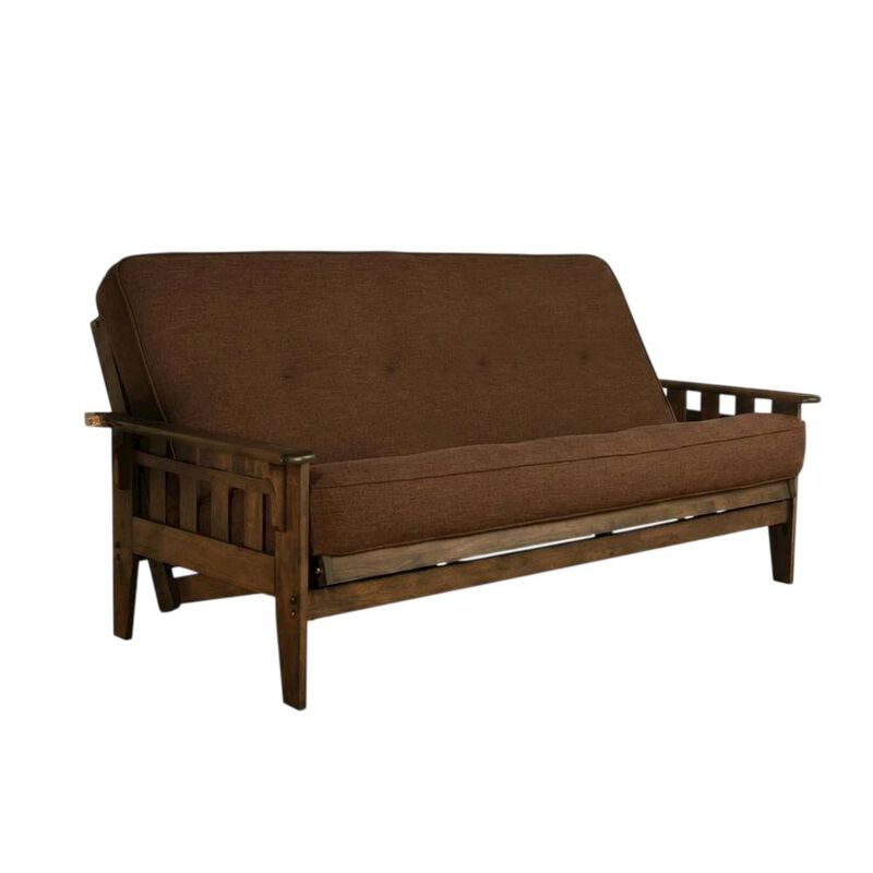 Tucson Frame-Rustic Walnut Finish-Linen Cocoa Mattress image number 4
