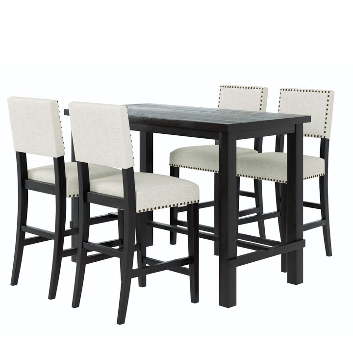 Moprub 5‑Piece Counter Height Dining Set