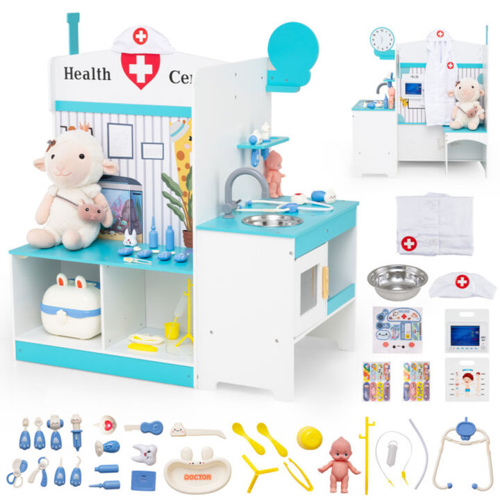 Kids Medical Playset with Adjustable Height Bar and Tools