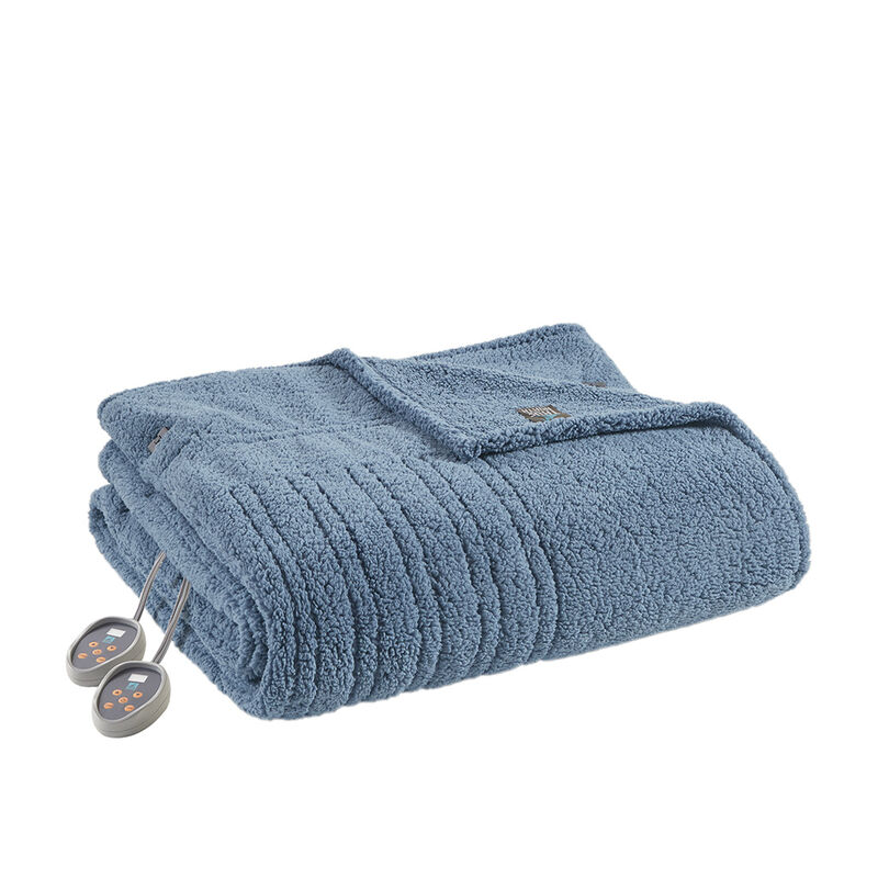Gracie Mills Jorah Solid Sherpa Electric Heated Blanket image number 0