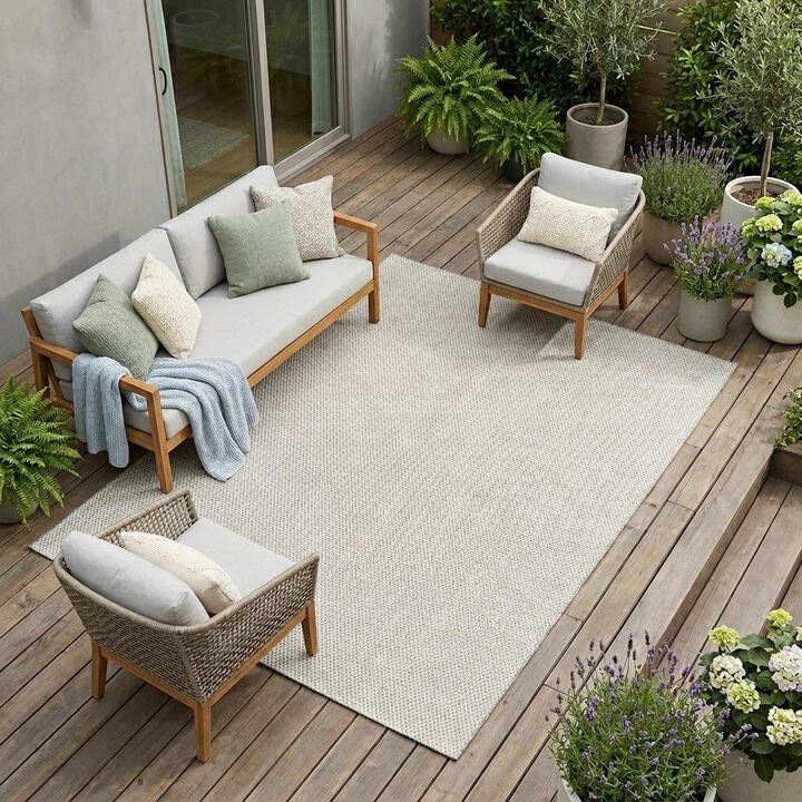 HomeRoots Indoor Outdoor Area Rug