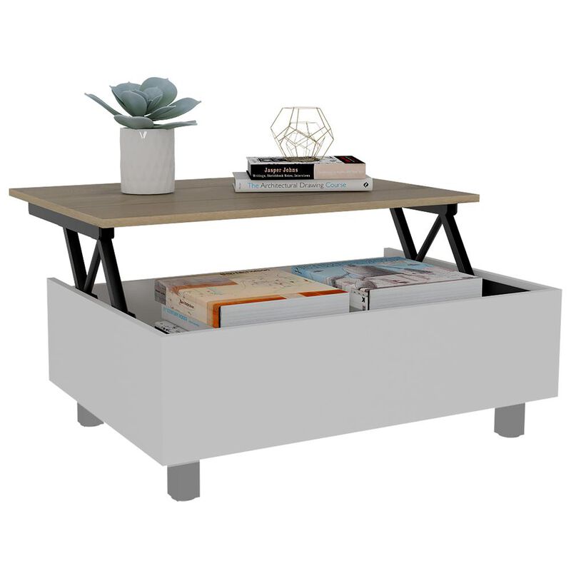 Aran Lift Top Coffee Table White