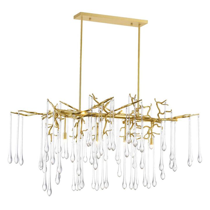 CWI Lighting Anita 10 Light Chandelier With Gold Leaf Finish
