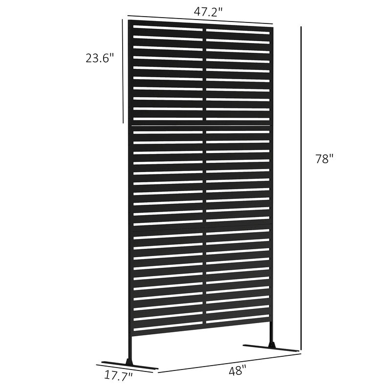 Hivvago Outdoor Privacy Fence Panel with Climbing Trellis image number 2