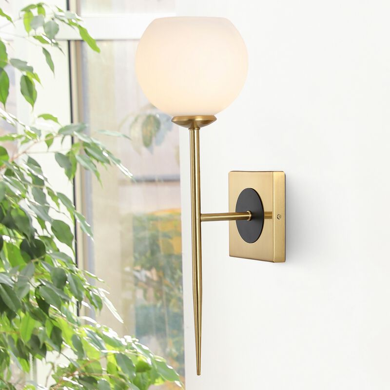 Sylvie 1-Light Coastal French Country Iron LED Sconce